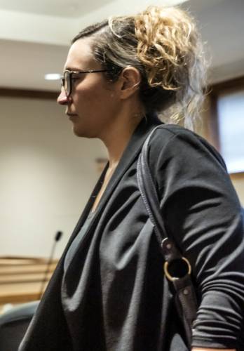 Maggie Doorlag arrives to her sentencing hearing at Merrimack County Superior Court on Friday, October 14, 2022 for the negligent homicide in the death of Angelica Lane in 2019.