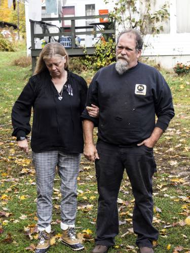 Michelle and Chris Lane family and friends back to their home in Loudon after the sentencing hearing for Maggie Doorlag at Superior Court on Friday, October 14, 2022. 