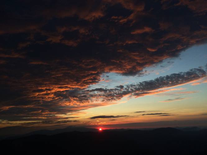 Sunrise at Mount Lafayette in New Hampshire's White Mountains. Sunrise at Mount Lafayette in New Hampshire's White Mountains.