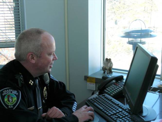 Bradley Haas, then with the Franklin Police Department, is seen in 2008, the year he retired from the role. He was killed Nov. 17, 2023 by a shooter while working as a security officer at NH Hospital.