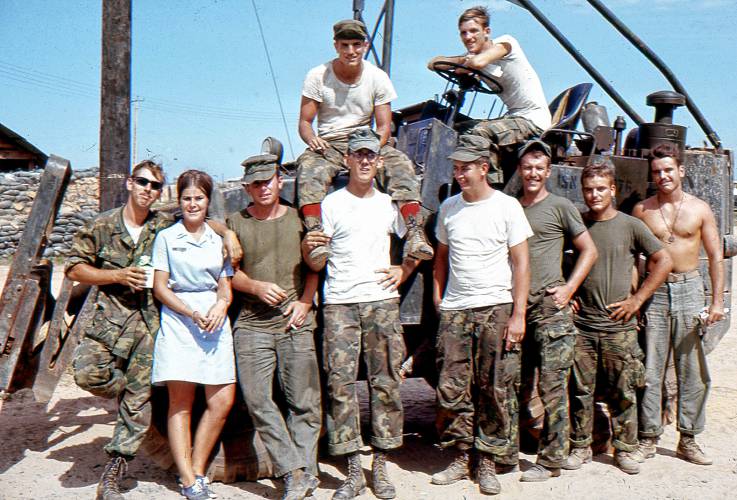 Nancy Warner (second from left) during her service in Vietnam.