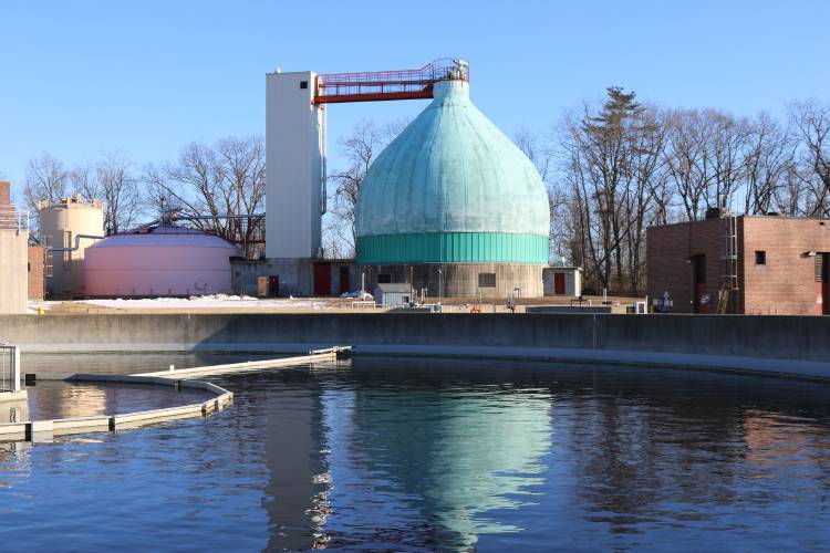 The anerobic digester at the Nashua Wastewater Treatment Plant. 