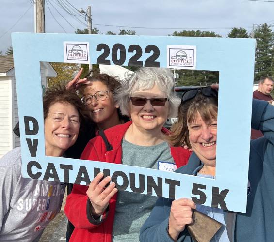 Catamount Womenaid Board members Donna Keeley, Deb Horton, Fran Miller and Laurie Bienefeld after finishing a 5K, the nonprofit's largest fundraiser of the year. 